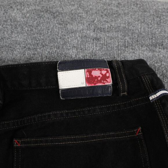 Vintage Tommy Jeans Mens 34 Black Carpenter Denim Baggy Skater 90s Y2K - Picture 4 of 16